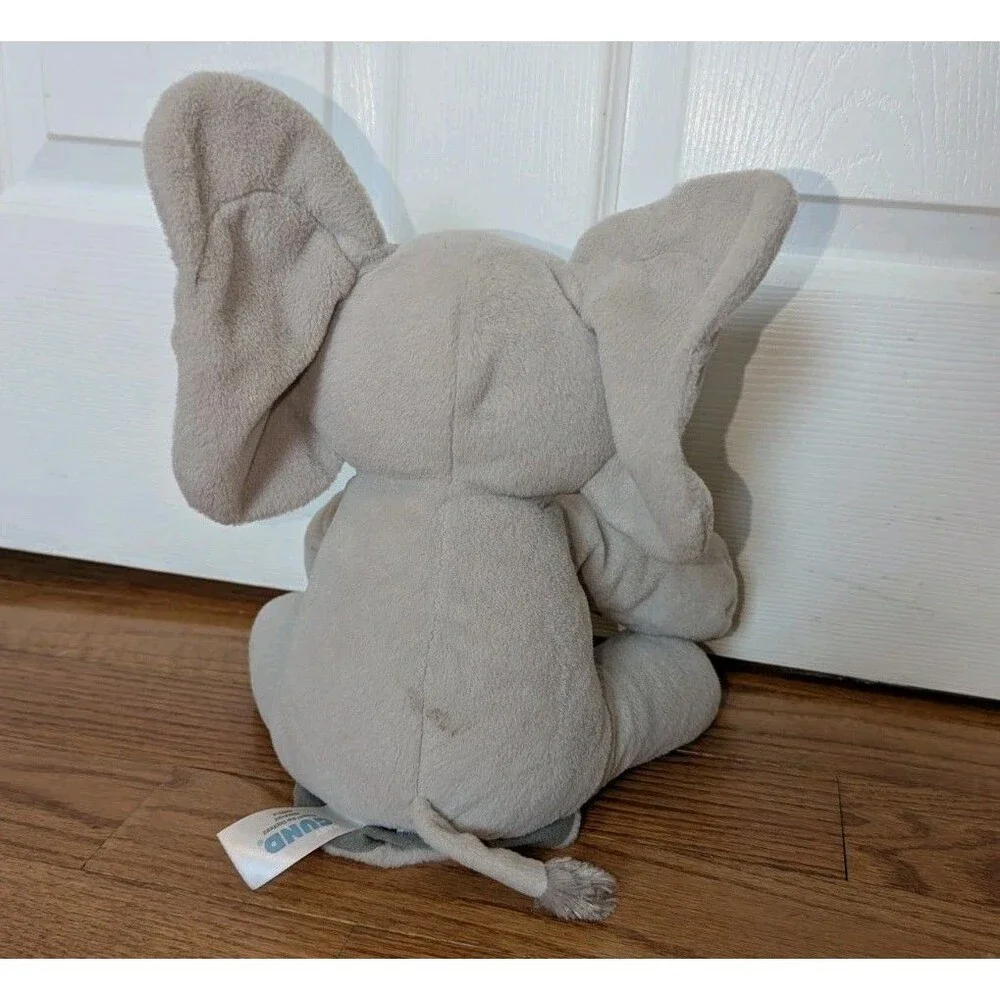 GUND Baby Animated Flappy The Elephant Stuffed Animal Plush Gray 12